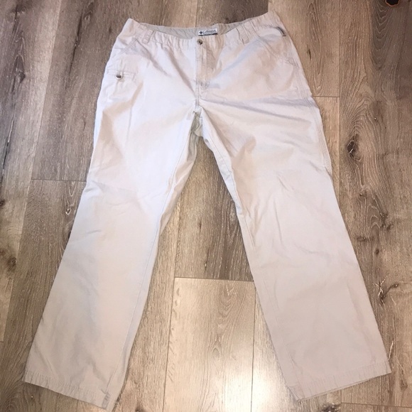 Columbia Womens 100% Cotton Khaki Anytime Pants Size 14 - Picture 2 of 8